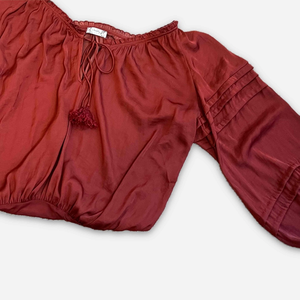 Free People Intimately Brown Burgundy Size Small Blouse Bodysuit‎